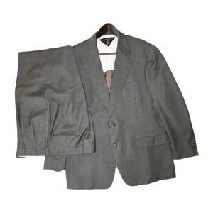 Vintage Tommy Hilfiger Suit Men's 44R 38W Brown Tweed Dillards USA Union Made